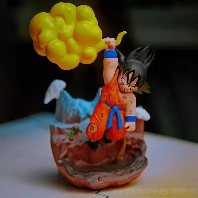 Figurine d'Action Dragon Ball GK ES de 10cm, Troisième Édition, Scène d'Enfant Goku à Nimbus