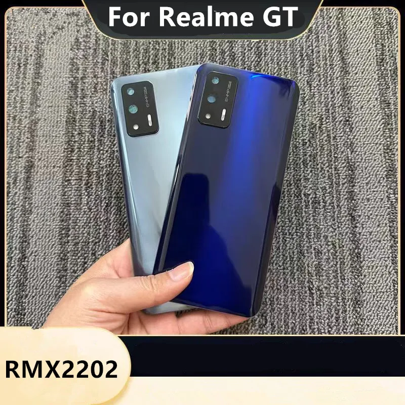 Корпус GT для Realme GT 5G, задняя крышка аккумулятора, ремонт, замена задней крышки дверного телефона + объектив камеры RMX2202