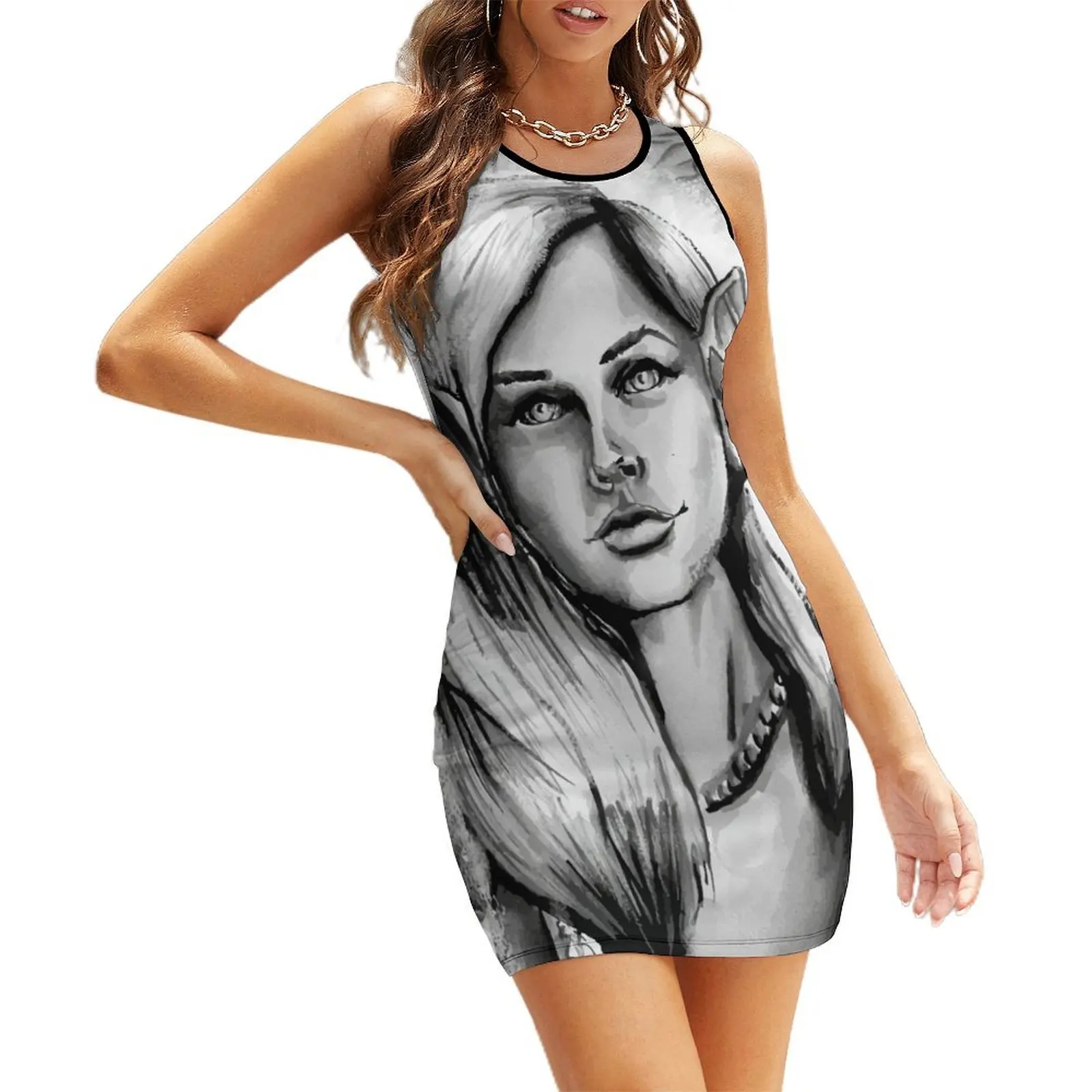 

Faerie Portrait Sleeveless Sundress summer dresses women 2025 dress party night luxury dress dresses women summer 2025
