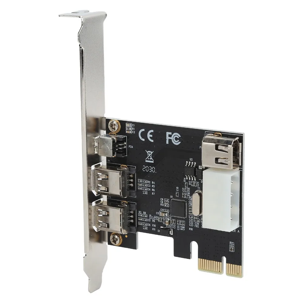 

3-портовая карта расширения PCIe FireWire 1394A, портативная карта захвата видео PCIe с интерфейсом 1394, HD-видеоадаптер для камеры
