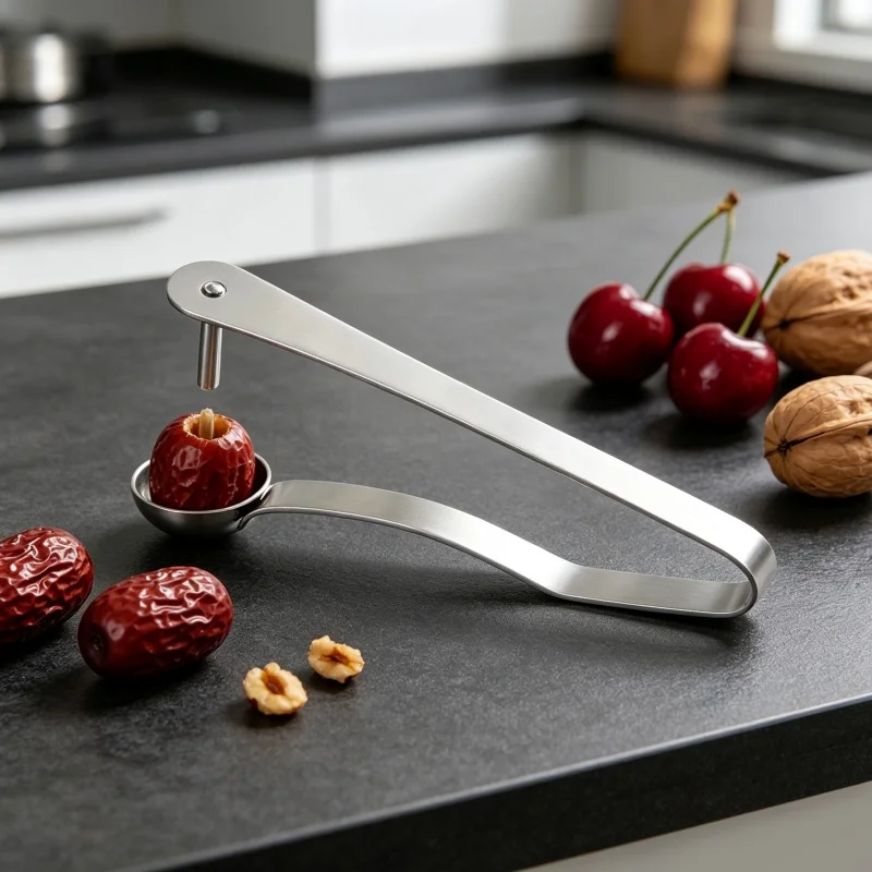 Stainless Steel Jujube Pitter Tool, Multifunctional Core Remover Household Kitchen Gadget for Red Date Pitting