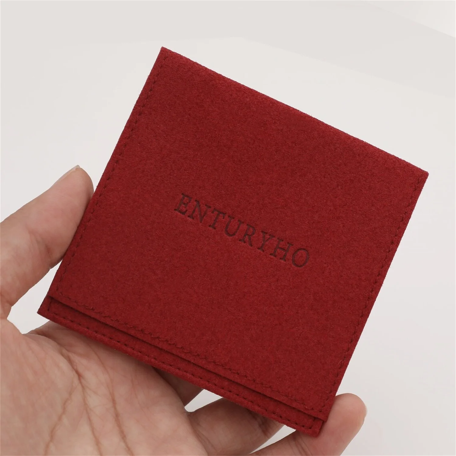 

50 pieces of red personalized bags with customized logos, microfiber envelope bags, jewelry packaging bags, free shipping in any