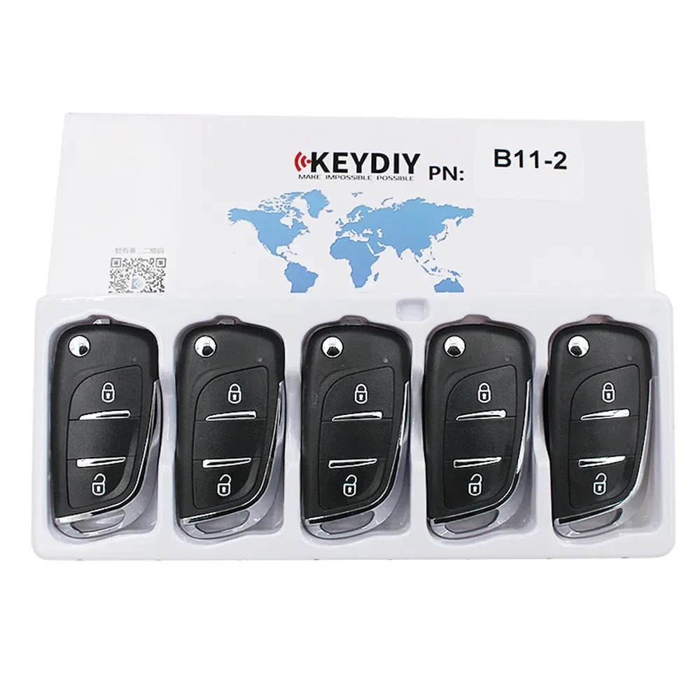 5pcs/Lot KEYDIY B11-2 B Series Remote Car Key KD 2 Button Control Universal for Peugeot for KD900/KD-X2/MINI Programmer Tools