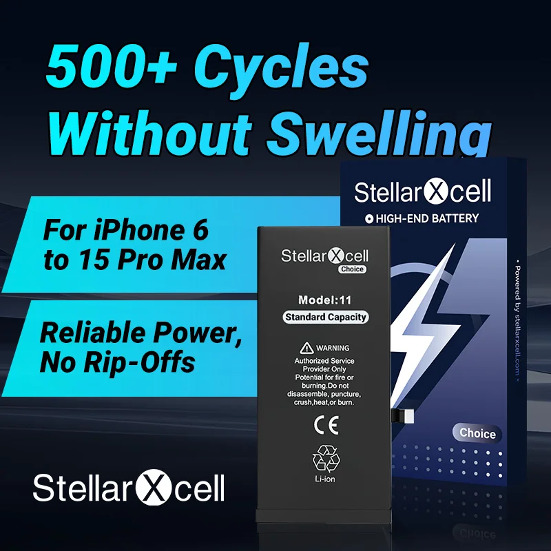 5 قطعة بطارية StellarXcell Choice لهاتف آيفون Se 2022 2023 7 8 6 s plus x xr max 11 12 13 14 15 أدوات فتح البطارية المجانية #2