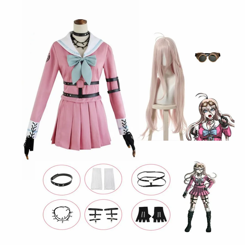 Anime Danganronpa V3 Miu Iruma Mulheres Vestido Meninas Uniformes Roupas Trajes Cosplay