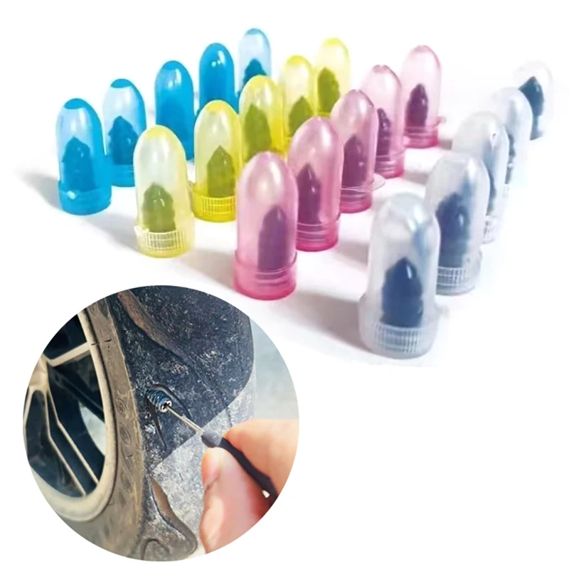 

10 Pcs Tire Repair Nail Self-Tapping Screw Plastic Nail Soft Rubber Screw Suitable For Car Motorcycle Tire Puncture Repair