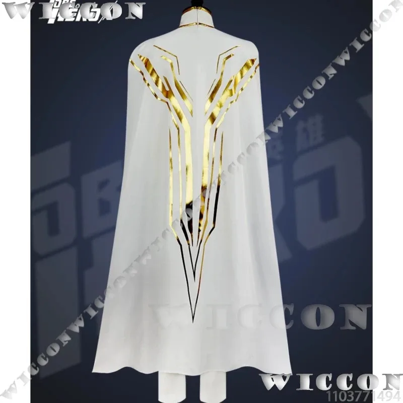 

asdh8@NICE New Anime To Be Hero X Coaplay White Jumpsuit Bodysuit Cloak Handsome Man Clothes Wig Cos Halloween Party Outfit Cust