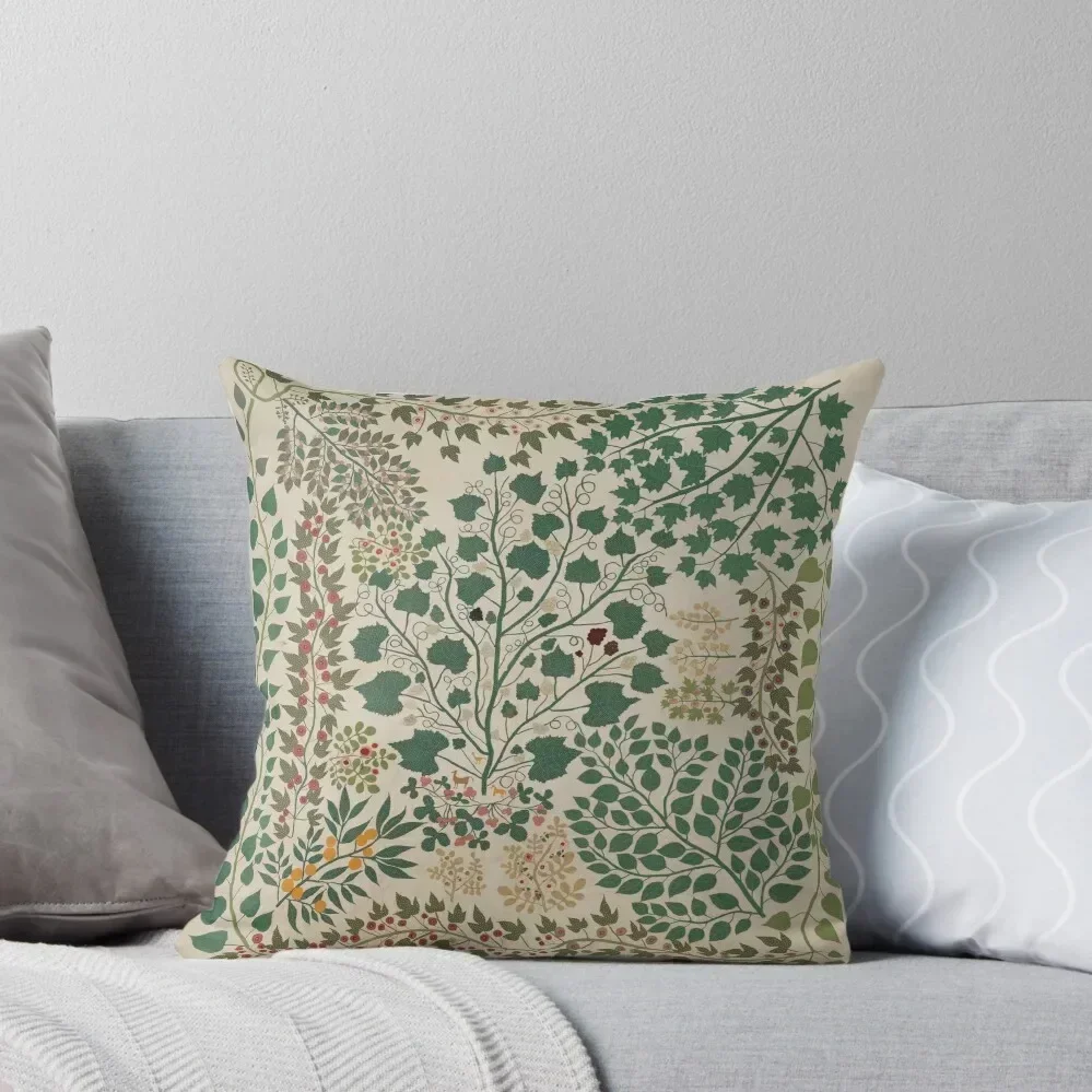 Magical Ivy and Herbs on Parchment Throw Pillow Room decorating items Sofa Covers For Living Room pillow