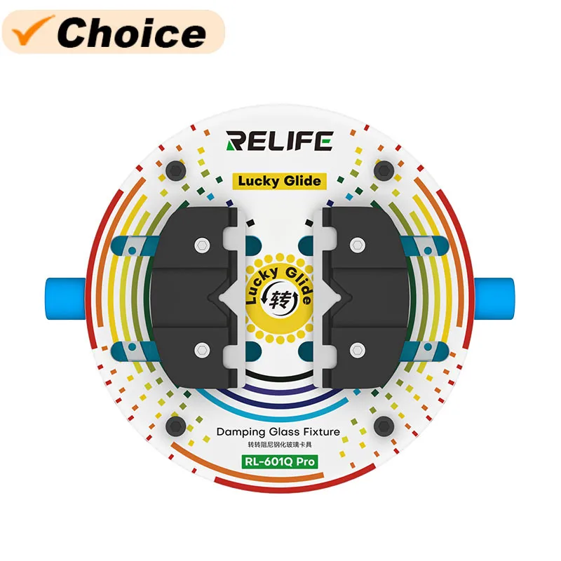 RELIFE RL-601Q Pro Tempered Heat-insulating Glass Fixture 360° Damped Rotation for Mobile PCB IC Chip Fixation Repair Holder