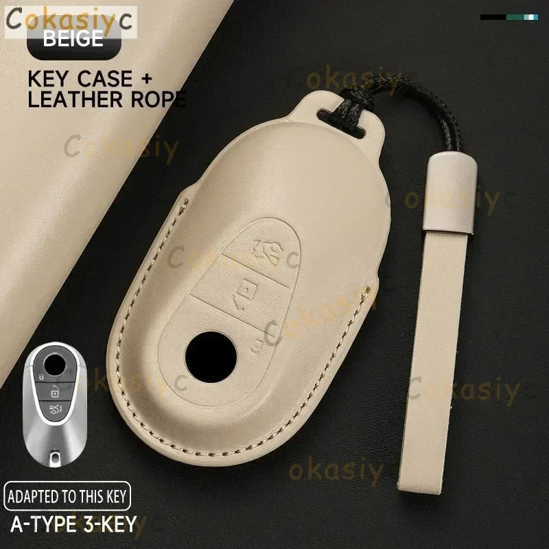 Leather Car Key Case For Mercedes Benz A B C E S G R Class GLS GLA GLK GLC CLS CLA AMG W204 W205 W212 W463 W176 W213 For Benz