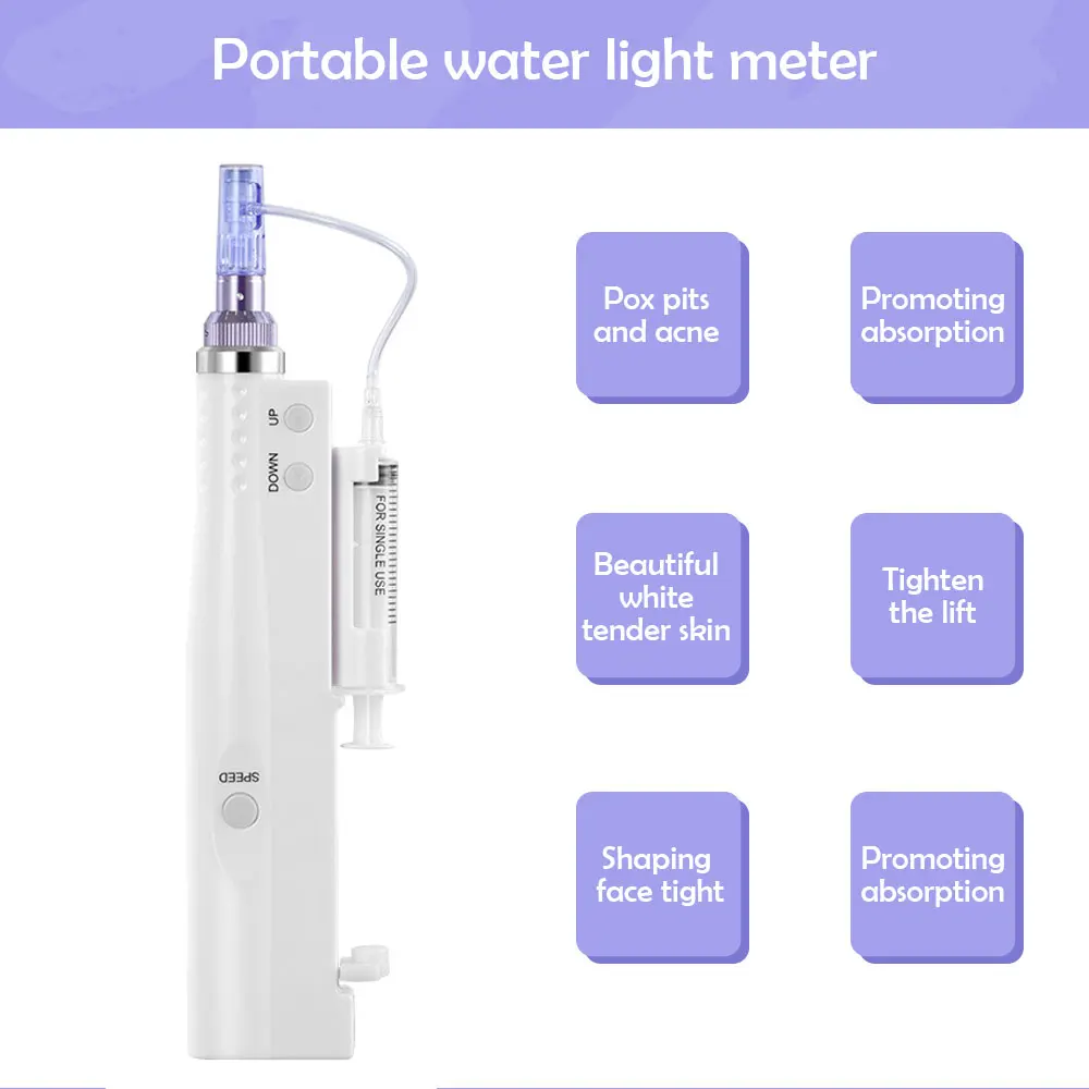 Hydra Injector Aqua Derma Pen Nano Mesotherapy Microneedle Pen Meso Gun Portable Smart Injector Pen Facial Treatment Machine