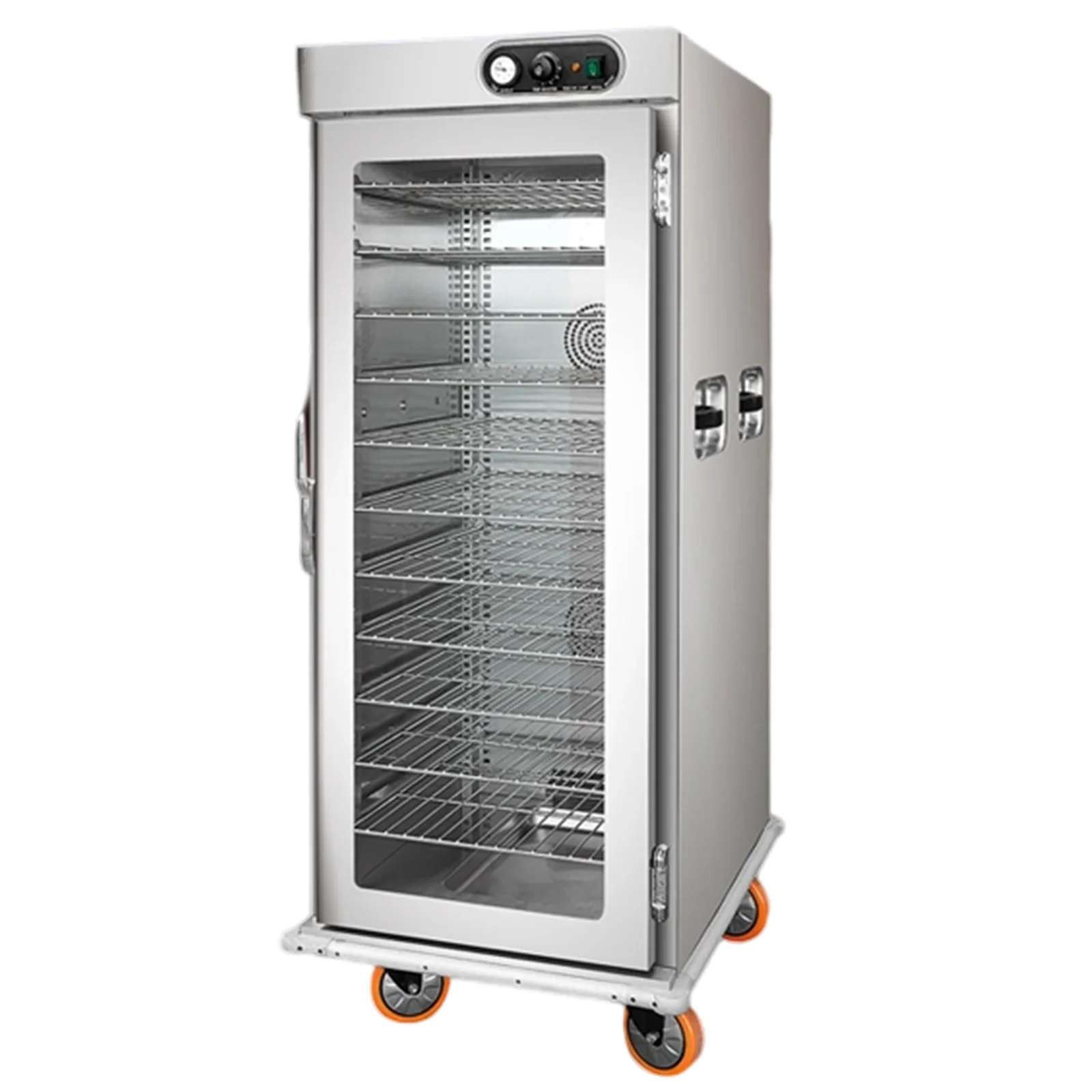 

Commercial Industrial Stainless Steel 9L Food Warmer Cart 11 Trays Hot Food Holding Cabinet Banquet Warming Holding Equipment