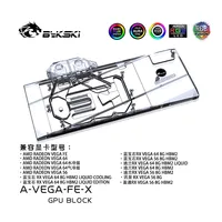 BYKSKI Water Block Use for AMD/MSI/GIGABYTE/SAPPHIRE/XFX Radeon RX Vega 56/64 Refrence Edition / Full Cover Graphics Card Block