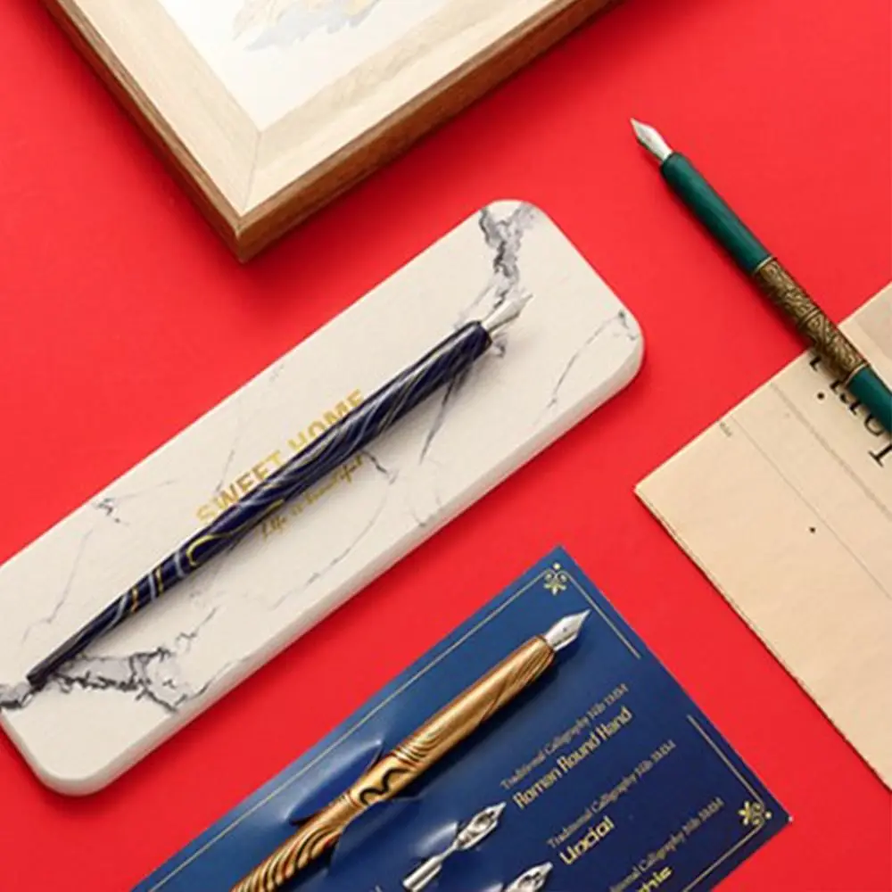 Fountain Pens Manga Calligraphy Dip Pen+6 Nibs Signature Sketching Calligraphy Dip Pen Kit Drawing Lettering Comic Dip Pen