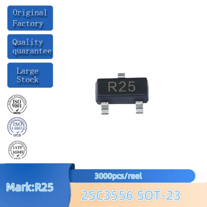 

3000 шт., Триод SMD 2SC3356 SOT23 Mark R25