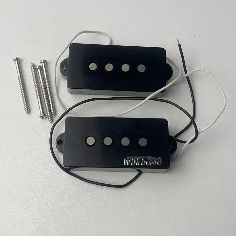 Wilkinson WBP Bass Pickups Set for Precision P Bass Style 4-String Electric Bass Black made in Korea