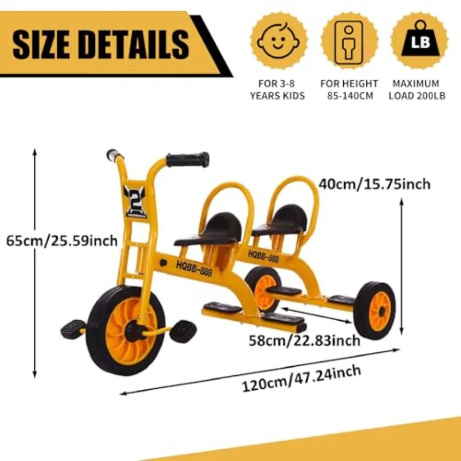 幼児用三輪車、保育園、幼稚園、幼児用トライク、二人乗り自転車、助手席付き、屋外遊具、幼児向け