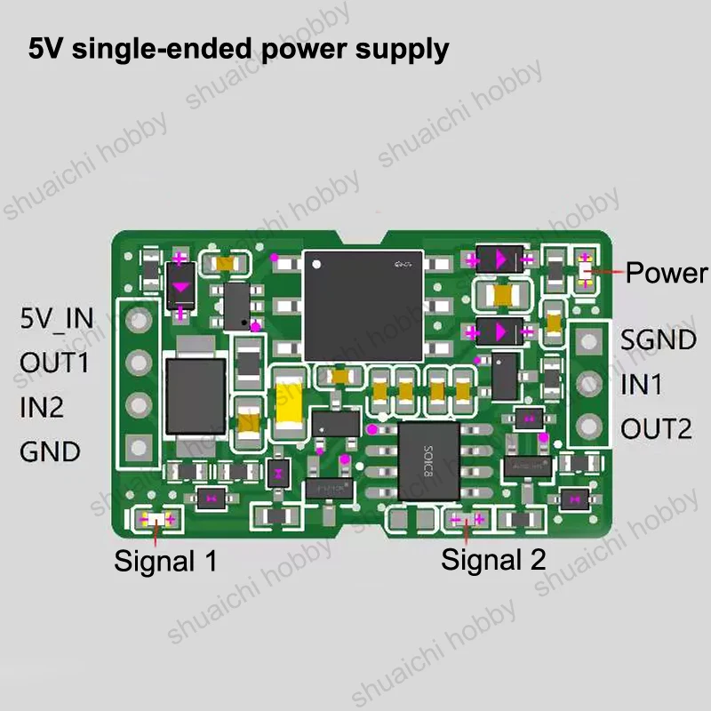 1 قطعة 3.3 فولت TTL المنفذ التسلسلي المعزل 5 فولت/6.5-9 فولت وحدة العزل الكهربائية التي تعمل بالطاقة الواحدة للطائرة بدون طيار/سيارة RC/وحدة تحكم روبوت