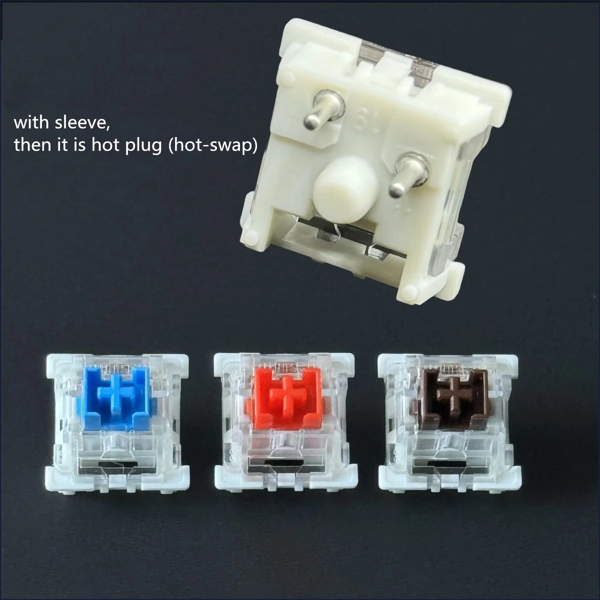 Original Outemu Dustproof MX Switch With Sleeves Hot Plug Blue Red Brown Keyboard Switches Hot Swap Axis Hot-Plug Shaft