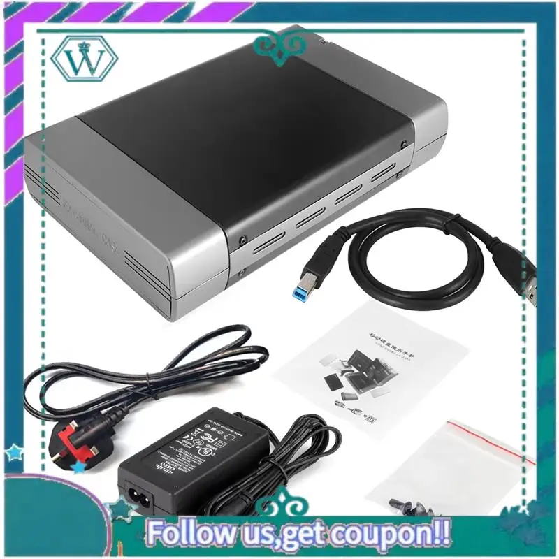 

A75Q-16 Speed HDD SSD Enclosure Case 5.25Inch USB3.0 To SATA External Hard Drive Case Support DVD SSD HDD Hard Disk Box EU Plug