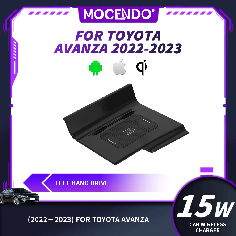 

Беспроводное автомобильное зарядное устройство для Toyota Avalon 2019-2021 - аксессуар для быстрой зарядки, совместимый с телефонами Xiaomi и iPhone