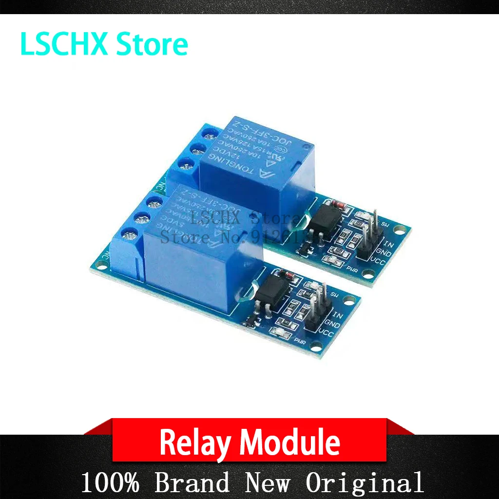1 circuit 5V 12V relay module with optocoupler isolation relay, microcontroller expansion board level trigger