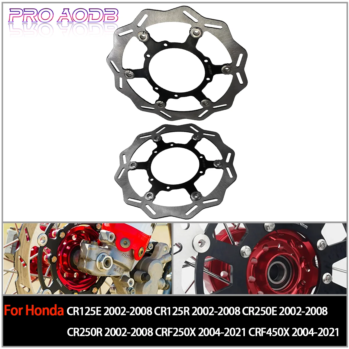 

For Honda CR CRF 125 250 450 R E RX 320MM Motocross Rotor Disk Front Floating Brake 260MM Disc Brake Caliper Bracket 2004-2023