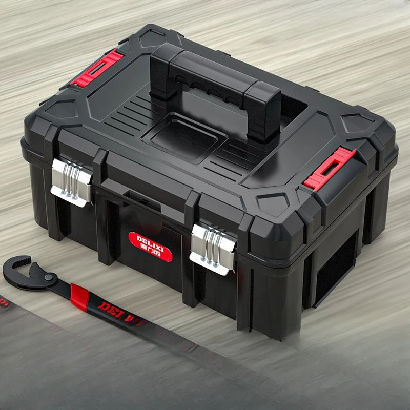 Heavy Duty Hardware Toolbox Three-layer Folding Empty Combination Storage Box Impact Drill Ultra Thick Practical Professional