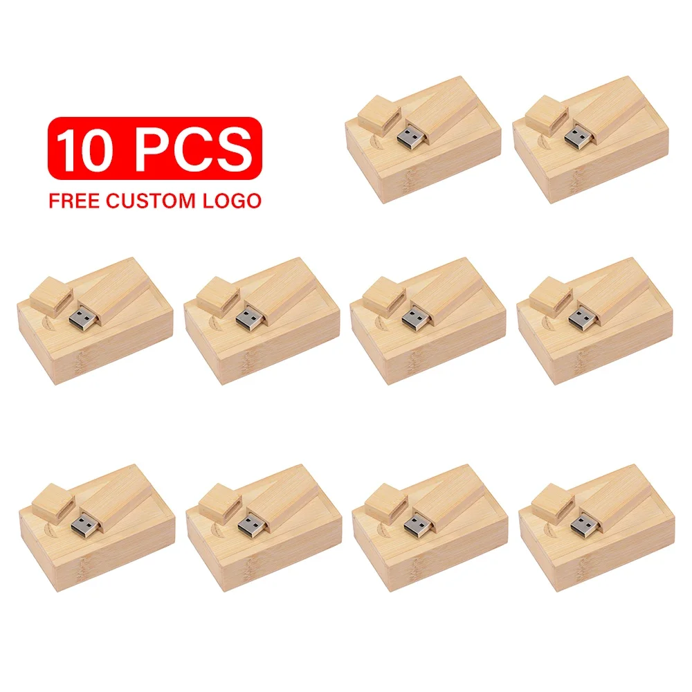 Imagem -04 - Bamboo Usb Flash Drive com Logotipo Personalizado Gratuito Pen Drive Presente Criativo Caixa de Bambu 16gb 32gb 64gb 128gb 10 Unidades por Lote