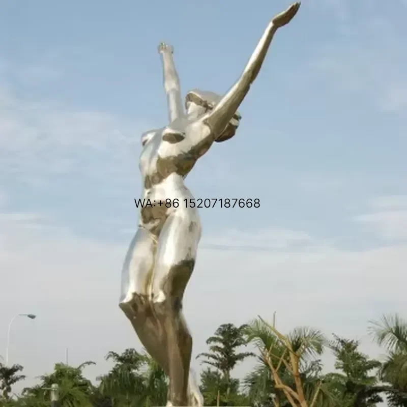 Wmwmnu Custom Modern Abstract Human Statue Stainless Steel Woman Sculpture for Sale