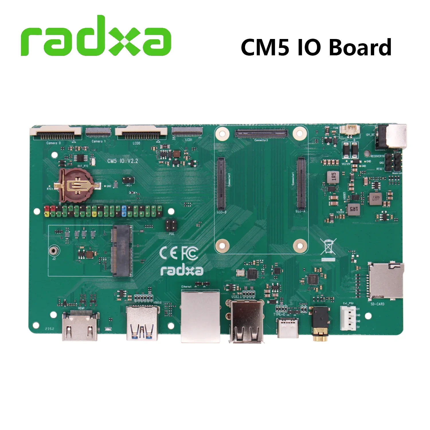 لوحة Radxa CM5 IO ، تحقق وظيفي سريع ، 3x100Pin للوحة تطوير Radxa CM5