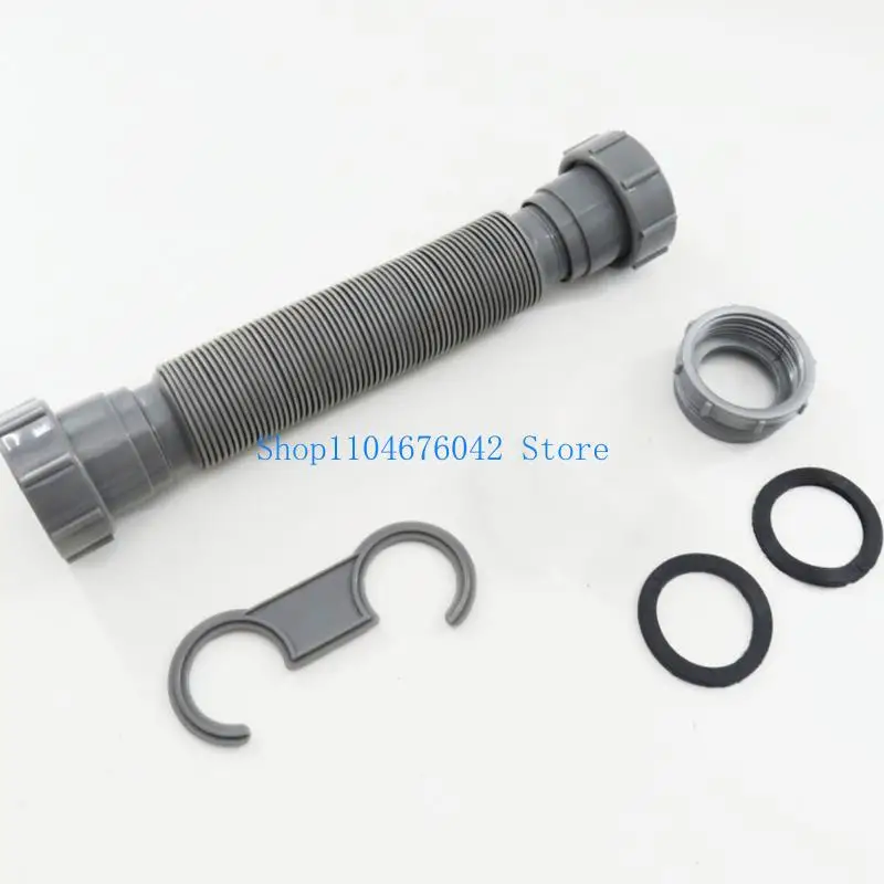 

5asd 2Pcs Flexible Bathroom Kitchen Drainage Pipe Set Under Sink Drainage Pipes set