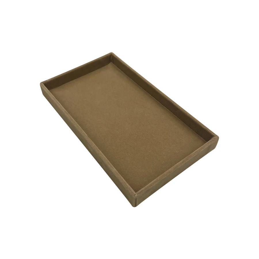 Flocking Jewelry Box, Brown Color, Elegant Storage