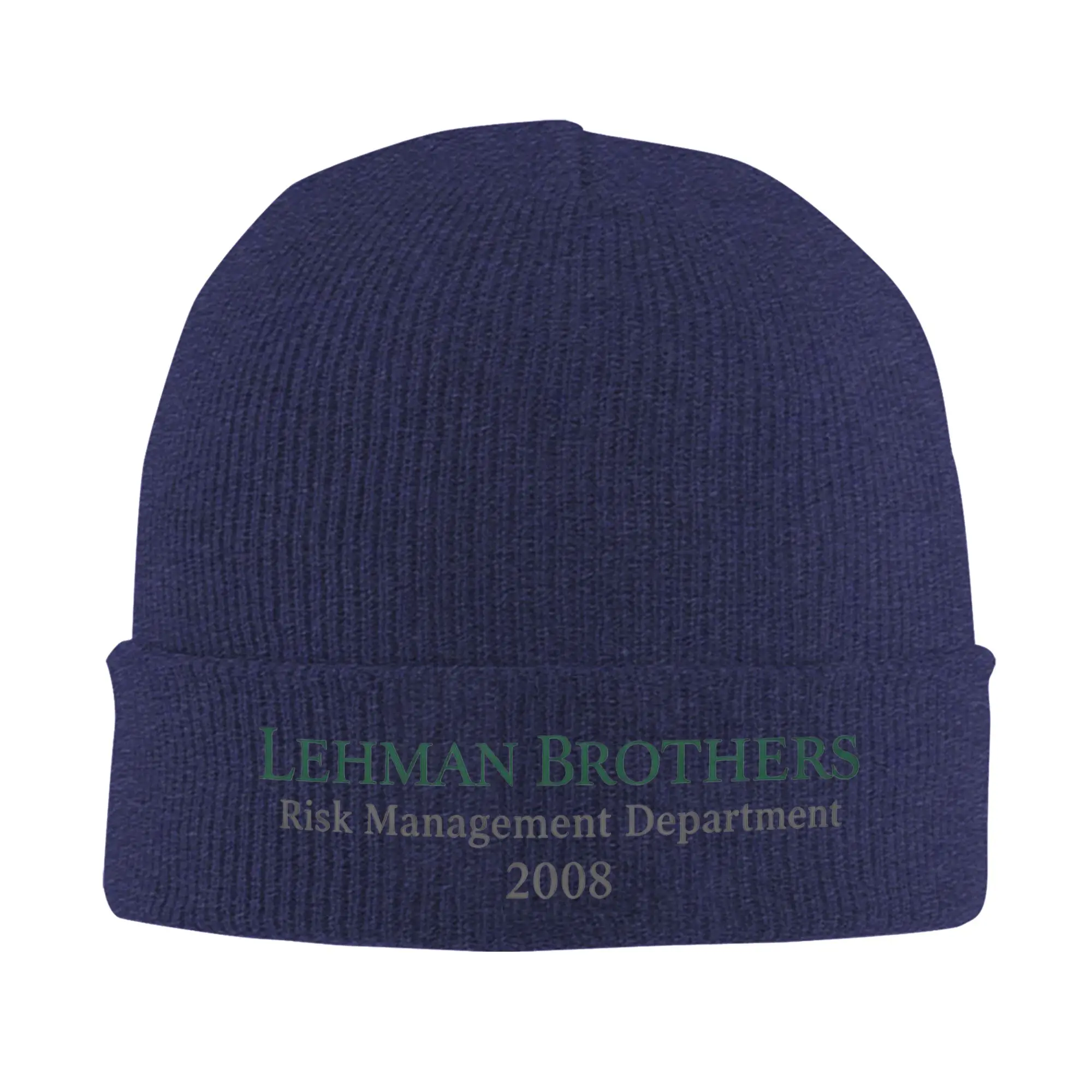 Lehman Brothers Risk Management Department 2008 Winter Skullies Beanies Hat Warm Autumn Knitted Hats Bonnet Caps for Women Men