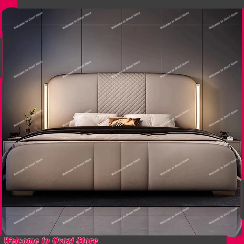 

Fancy Unique Bed Frames Under Storage Aesthetic Multifunctional Headboard Bed Waterproof Lounge Letto Matrimoniale Furnitures