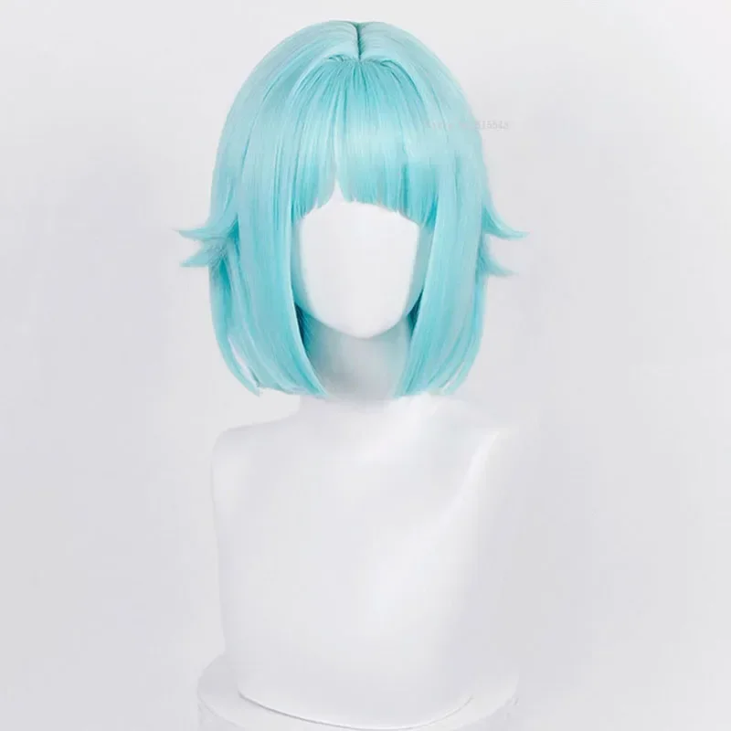 Anime IS Ensemble Stars Shino Hajime Blue Short Hair Cosplay Wig Heat Resistant Synthetic Hair Party Wigs Wig Cap