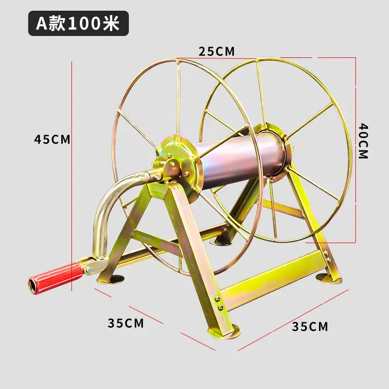 Hand Crank Hose Reel Farm Spray Hose Storage Rack Manual Winder Rubber Tube Organizer for Sprayer Pesticide Application image 6