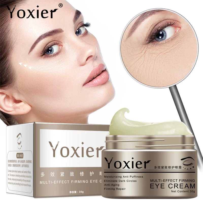 

Eye Cream Remove Dark Circles Anti-Puffiness Anti-Wrinkle Anti-Aging Fade Fine Lines Collagen Snail Extract Face Skin Care 30ml