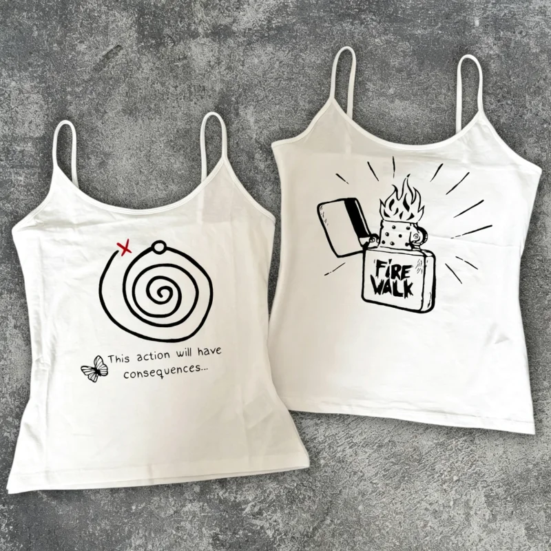 European and American cross border Women Harajuku Anime Print Slim Cami Top Sexy Sleeveless Casual Vest
