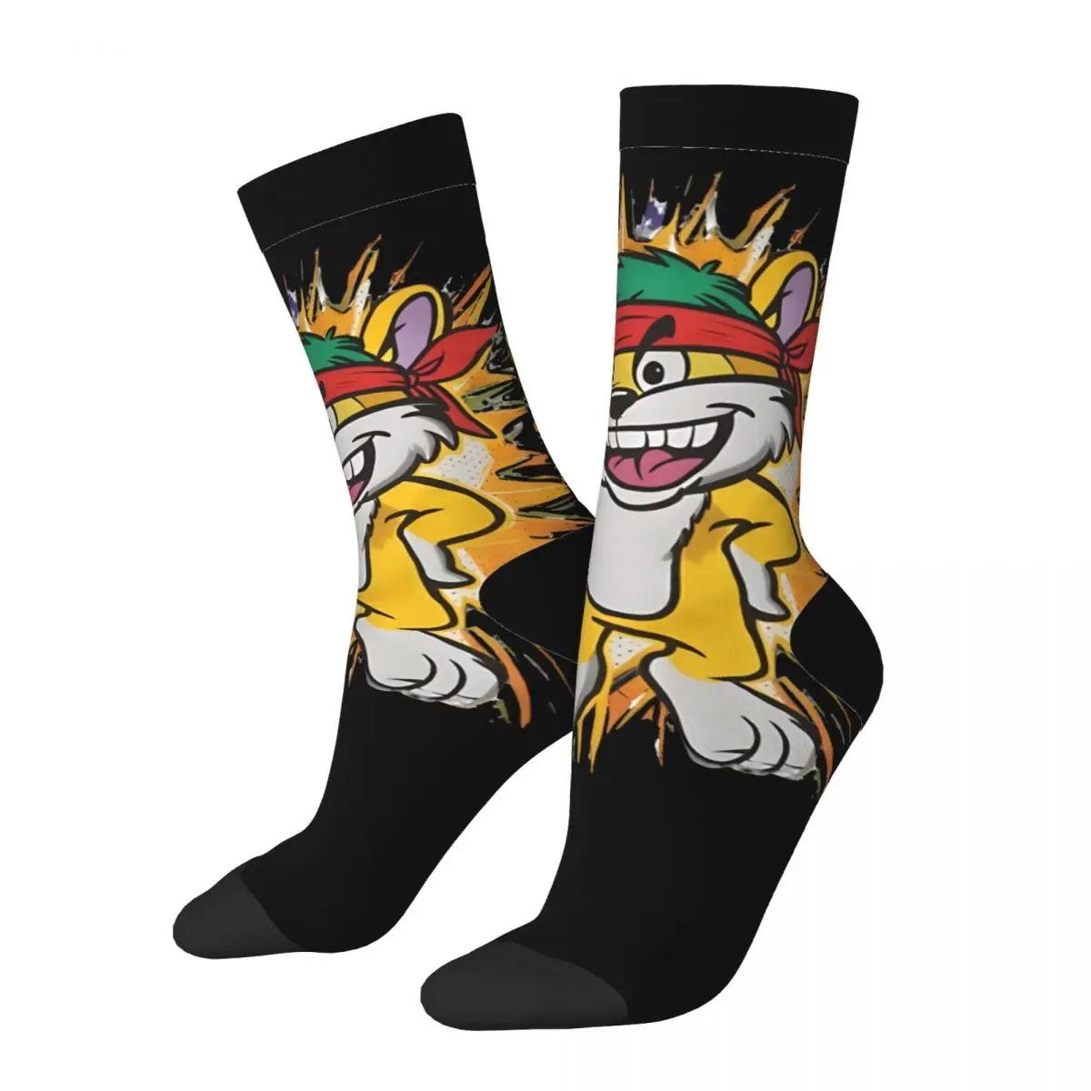 Hip Hop Vintage Super Crazy Men's compression Socks Unisex Muttley Harajuku Pattern Printed Funny Novelty Happy Crew Sock Boys