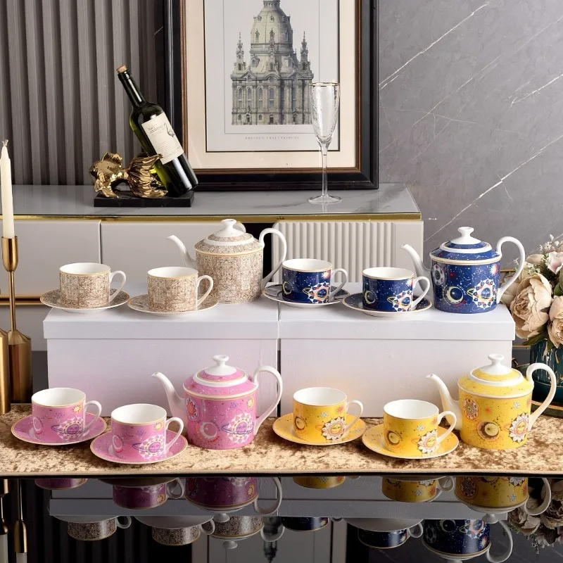 Home office pot double cup plate afternoon tea coffee cup saucer gift box set
