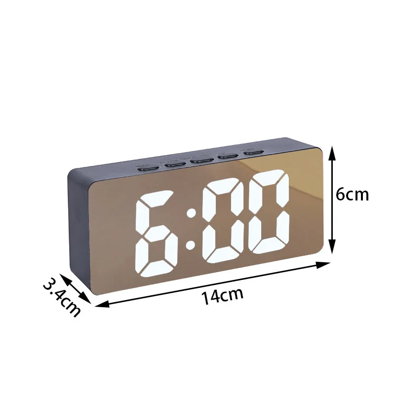 

Nordic Style High Appearance Light Emitting Diode Display Electronic Alarm Clock Multifunctional with Backlight Student