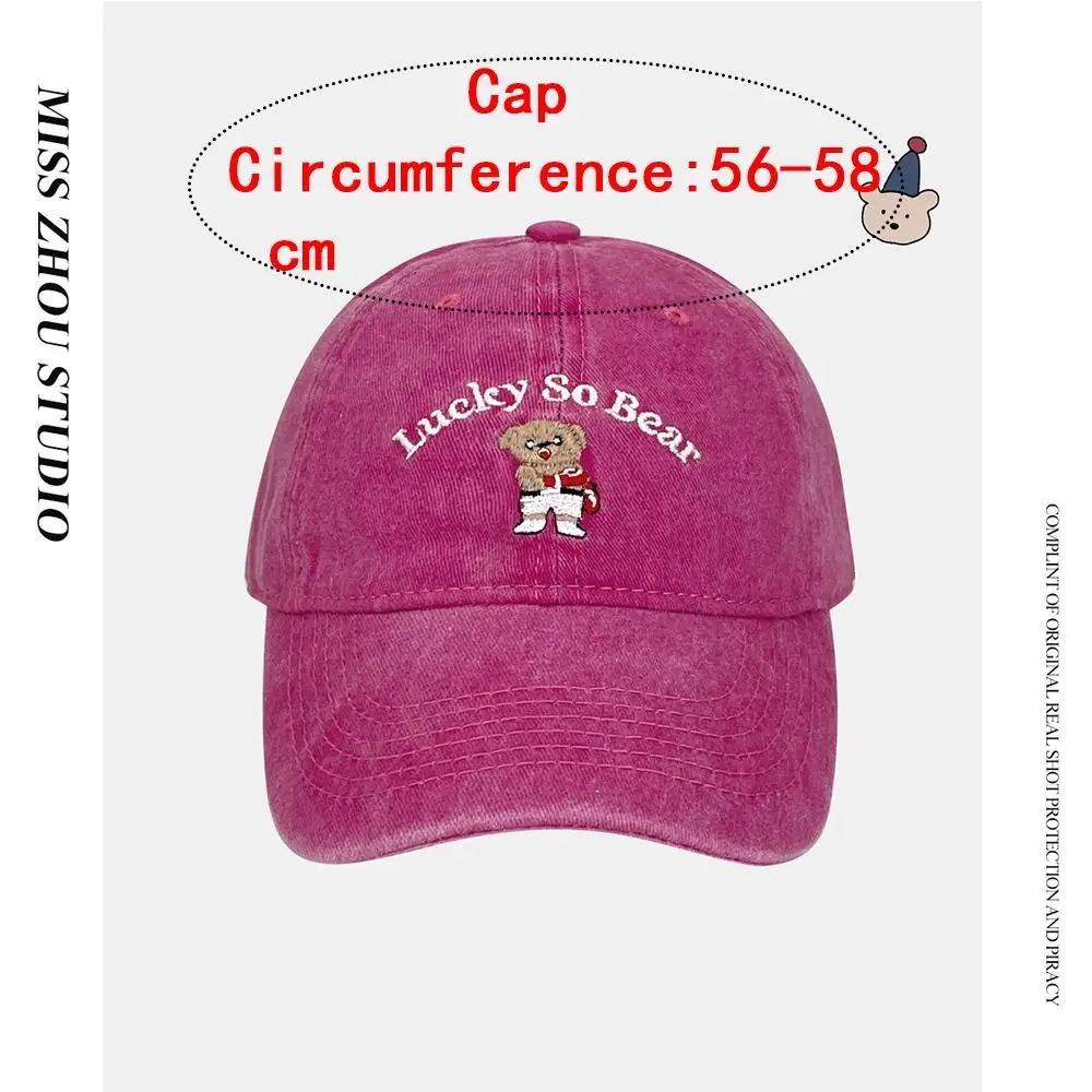 للجنسين الكرتون الدب المطرزة قبعة بيسبول قابل للتعديل تنفس بلغت ذروتها قبعة سائق الشاحنة الرياضة في الهواء الطلق
