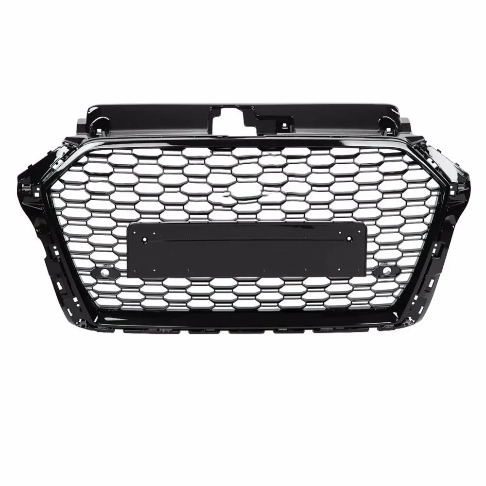 

Customized Packaging For RS3 Style Front Sport Hex Mesh Honeycomb Hood Grill for Audi A3/S3 8V 2017-2020 car accessories New