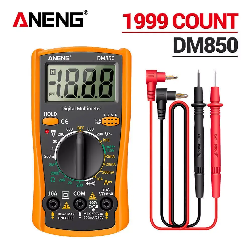 Professional Digital Multimeter Voltmeter Ohmmeter Ammeter Multi Tester Meter UK