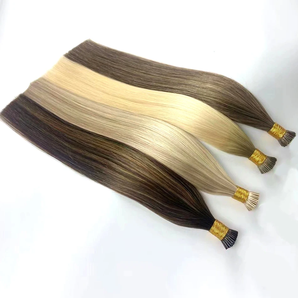 

Наращивание волос I Tip, 100% человеческие волосы, наращивание волос Remy Fusion, 1,0 г/шт., 12-26 дюймов, можно настроить