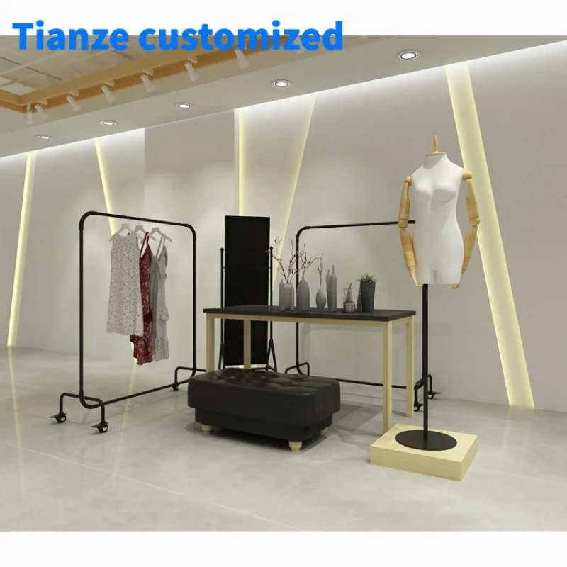 [Customized]Competitive modern wooden clothing store display fixtures made in China