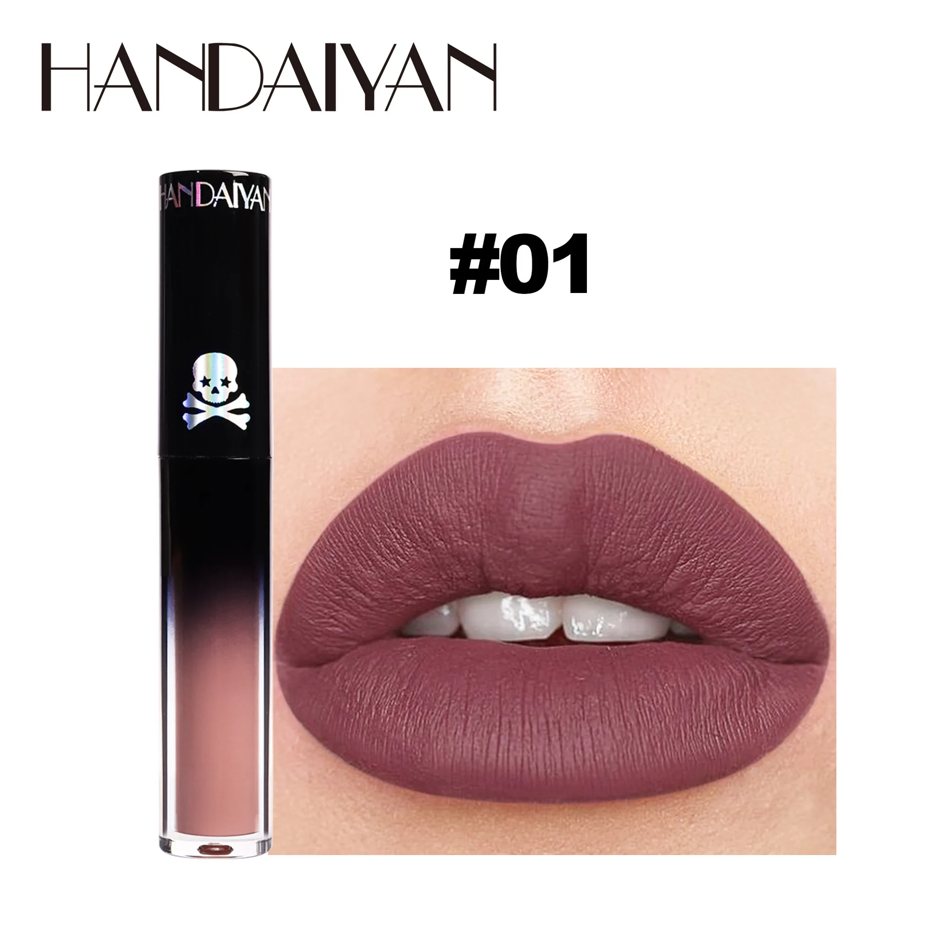 Halloween Gothic Lip Glazuur Cool Meisje Donkere Matte Vloeibare Lippenstift