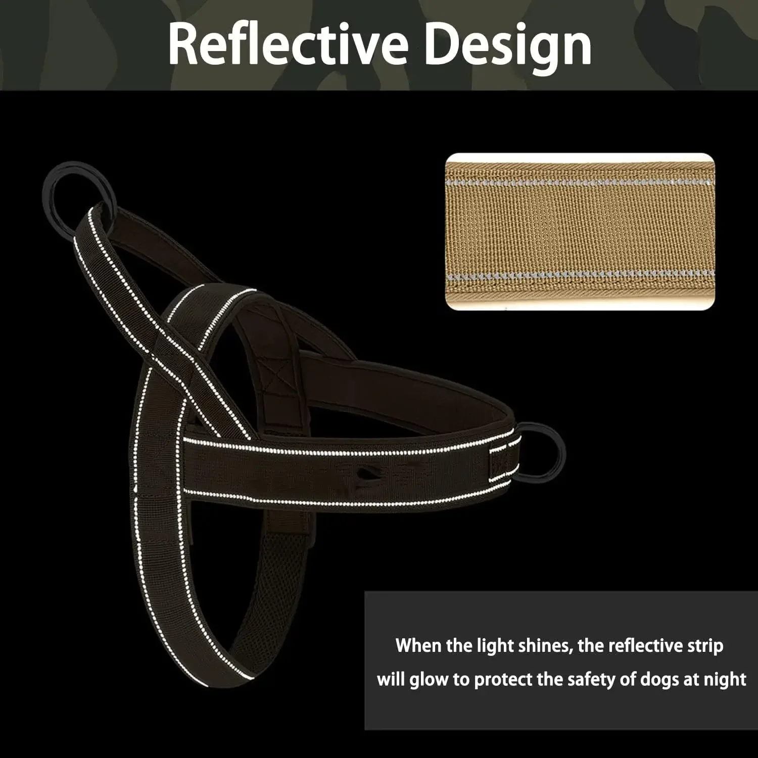 Explosion-Proof Tactical Harness Dog Traction Large Dog Collar Vest Style Golden Retriever Dog Walking Traction Vest - view 5