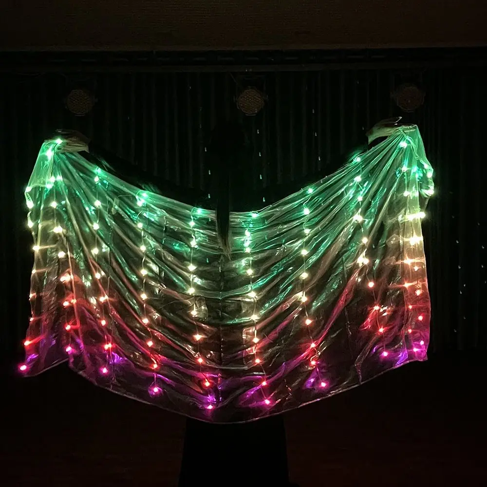 Multicolor LED Belly Dance Accessories Props Lightweight Dance Party Colorful Scarves Flag Belly Dancing Accessories Lighted